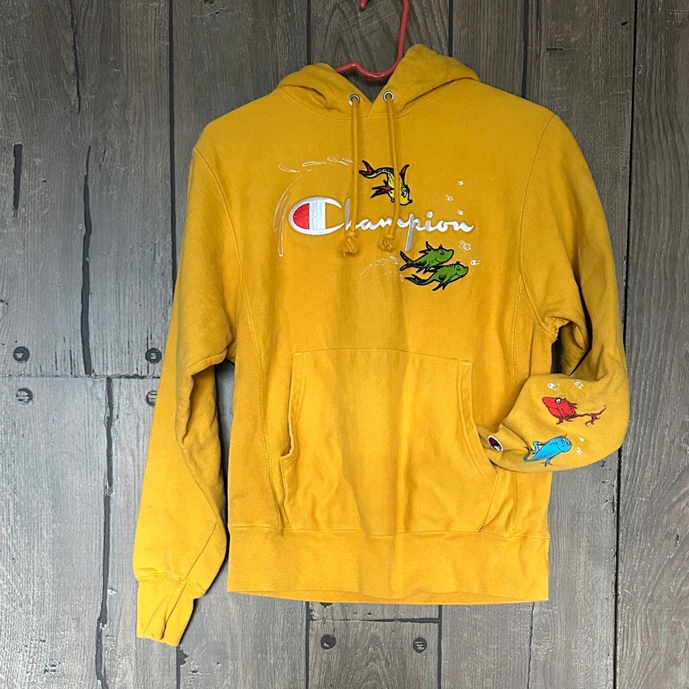 Vintage Dr.Suess Champion Yellow Hoodie